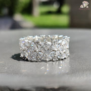 Elegant Moissanite Bridal Ring | Handmade Eternity Band for Her | Timeless Moissanite Wedding Band