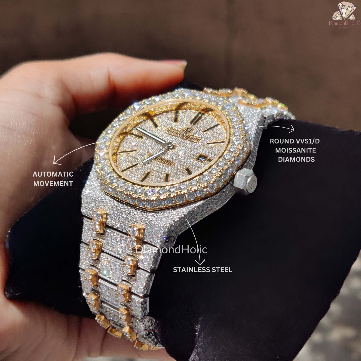 Moissanite Diamond Watch for Men