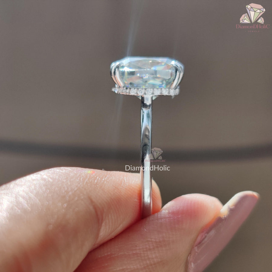 Sophisticated Grey Moissanite Ring