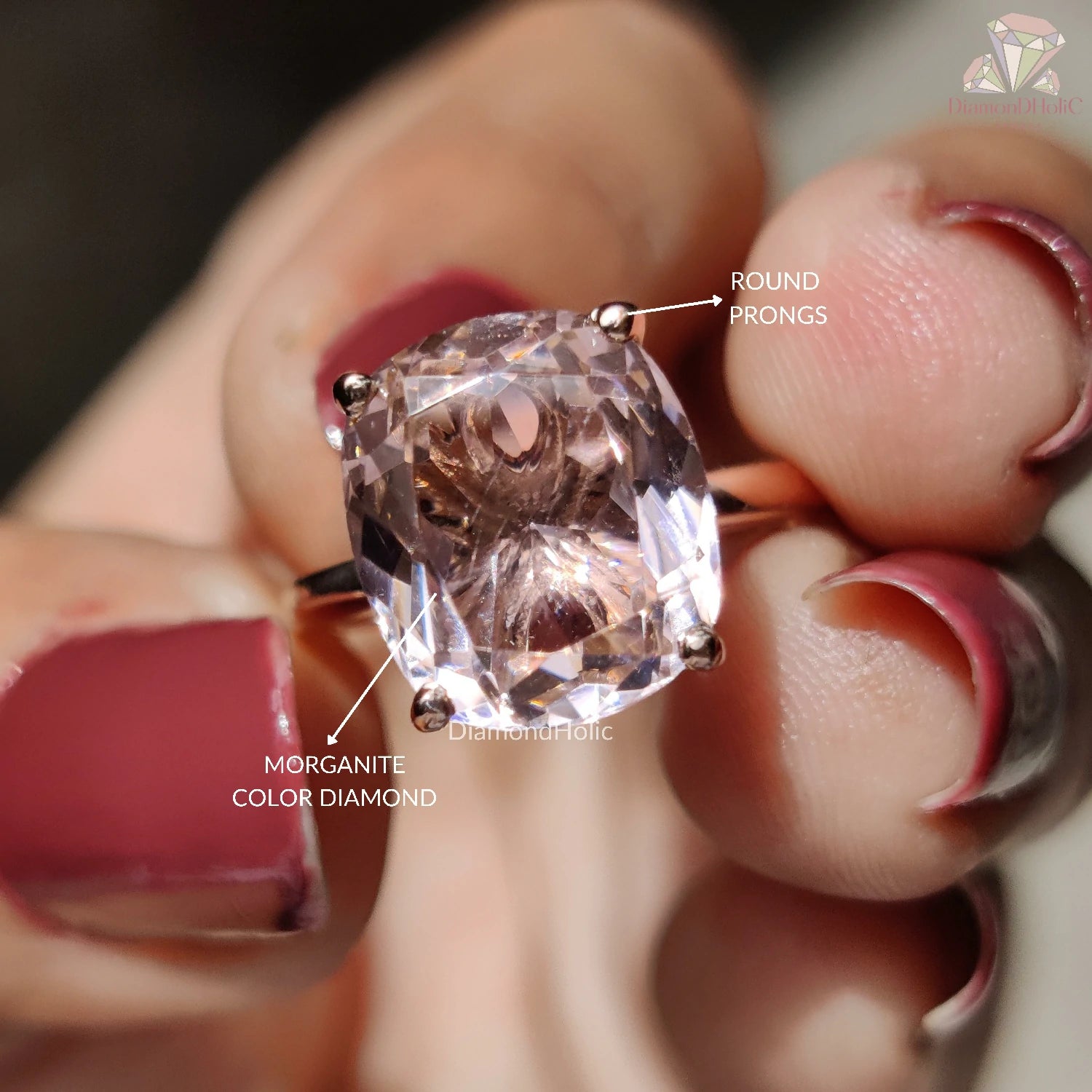 Pink Morganite Engagement Ring