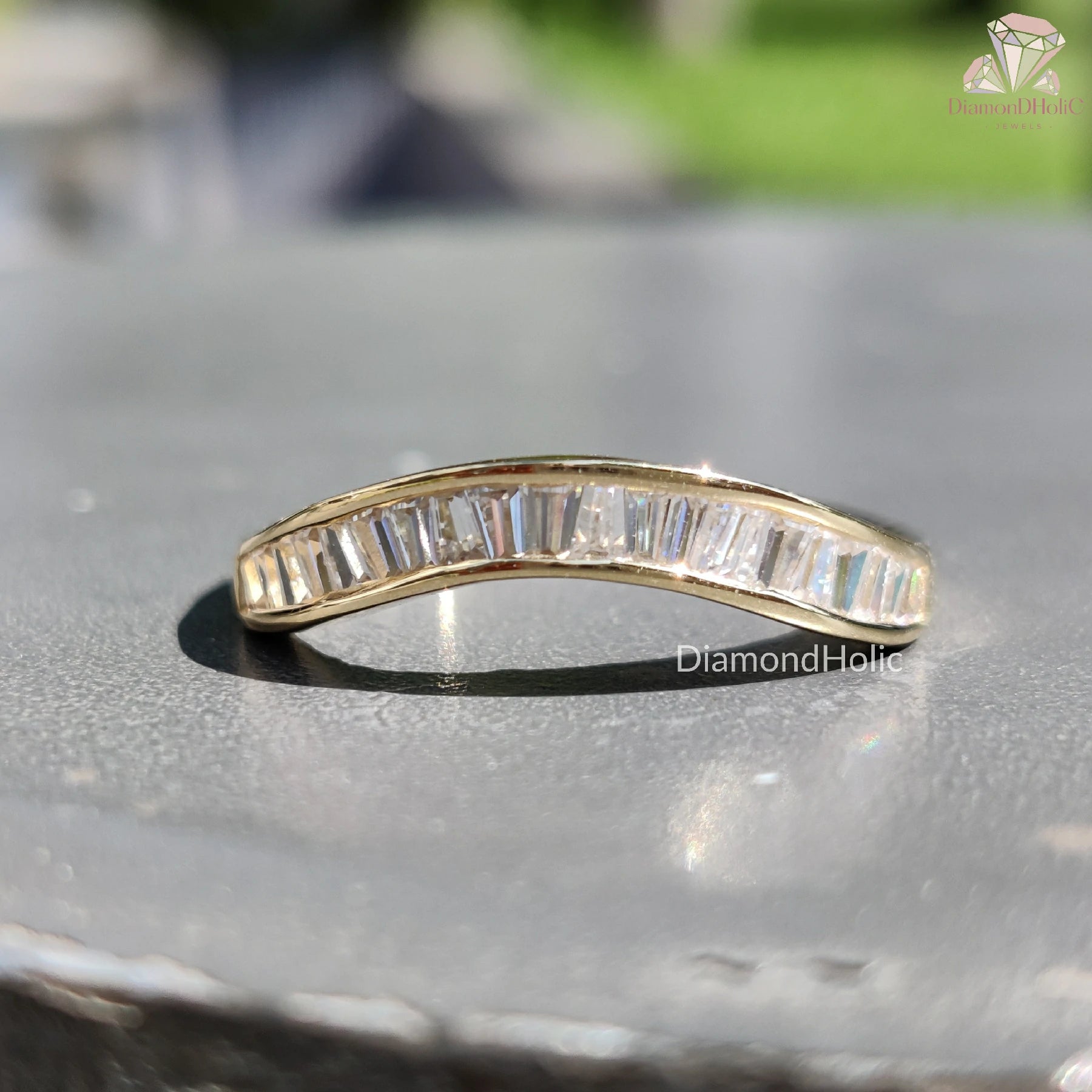Stylish Party Wear Ring | Women’s Moissanite Band | Unique Wedding Band for Her