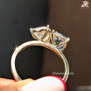 anniversary ring | handcrafted toi et moi | designer ring gift