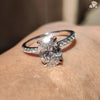 Love Symbol Ring | Hidden Halo Style | Sparkling CVD Stone