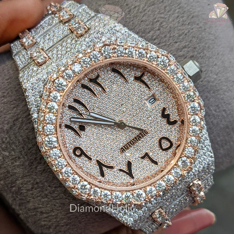 Two Tone Iced Out Men’s Watch