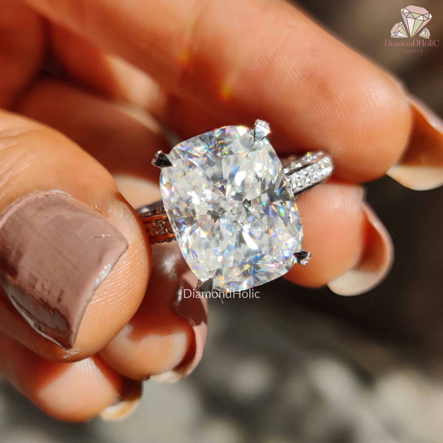 Hidden Halo Moissanite Ring