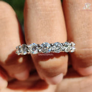 Round Cut Moissanite | Full Eternity Ring | Diamond Band for Her