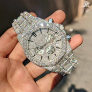 Round Moissanite Men’s Watch