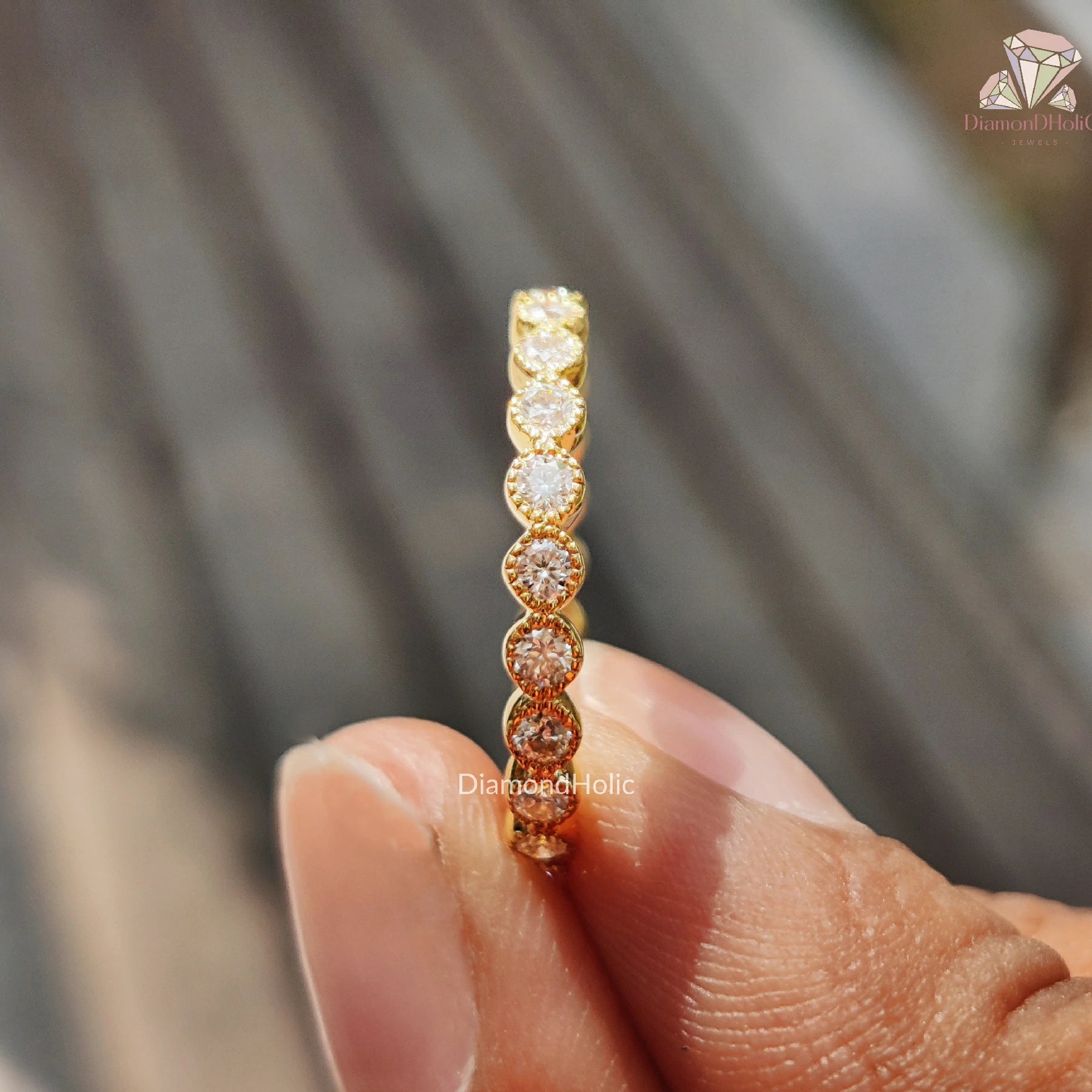 Endless Sparkle in Every Angle | Round Moissanite Band | Eternity Ring