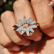 Fit for a Queen | Tiara Wedding Band | Milgrain Crown Set