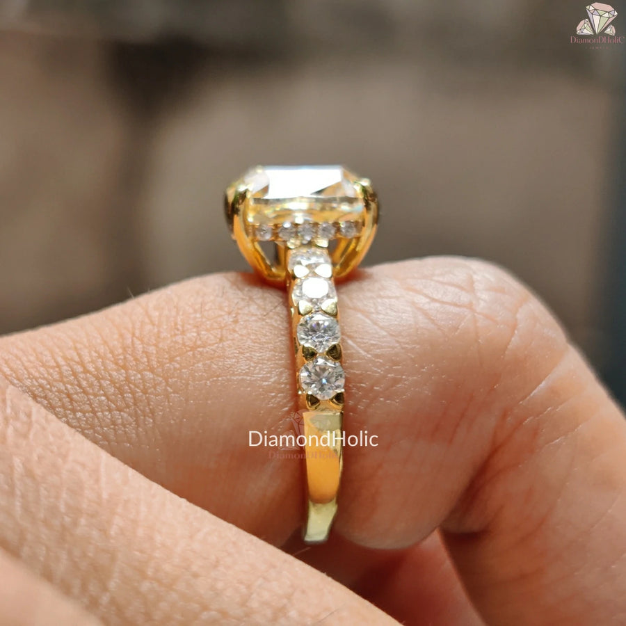 Classic Meets Glam | Pave Cushion Style | Moissanite Elegance