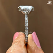 Promise Ring for Her | Sparkling Oval Lab Grown | Diamond Look Ring