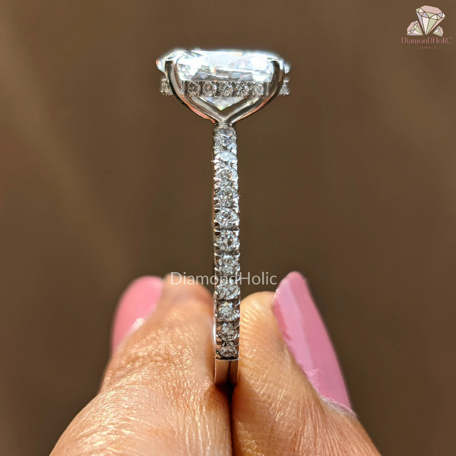 Promise Ring for Her | Sparkling Oval Lab Grown | Diamond Look Ring