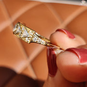 Triangle Moissanite Wedding Ring