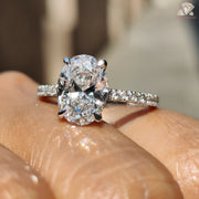 Dainty Oval Cut Ring | Elegant Lab Grown Band | Stylish Promise Ring