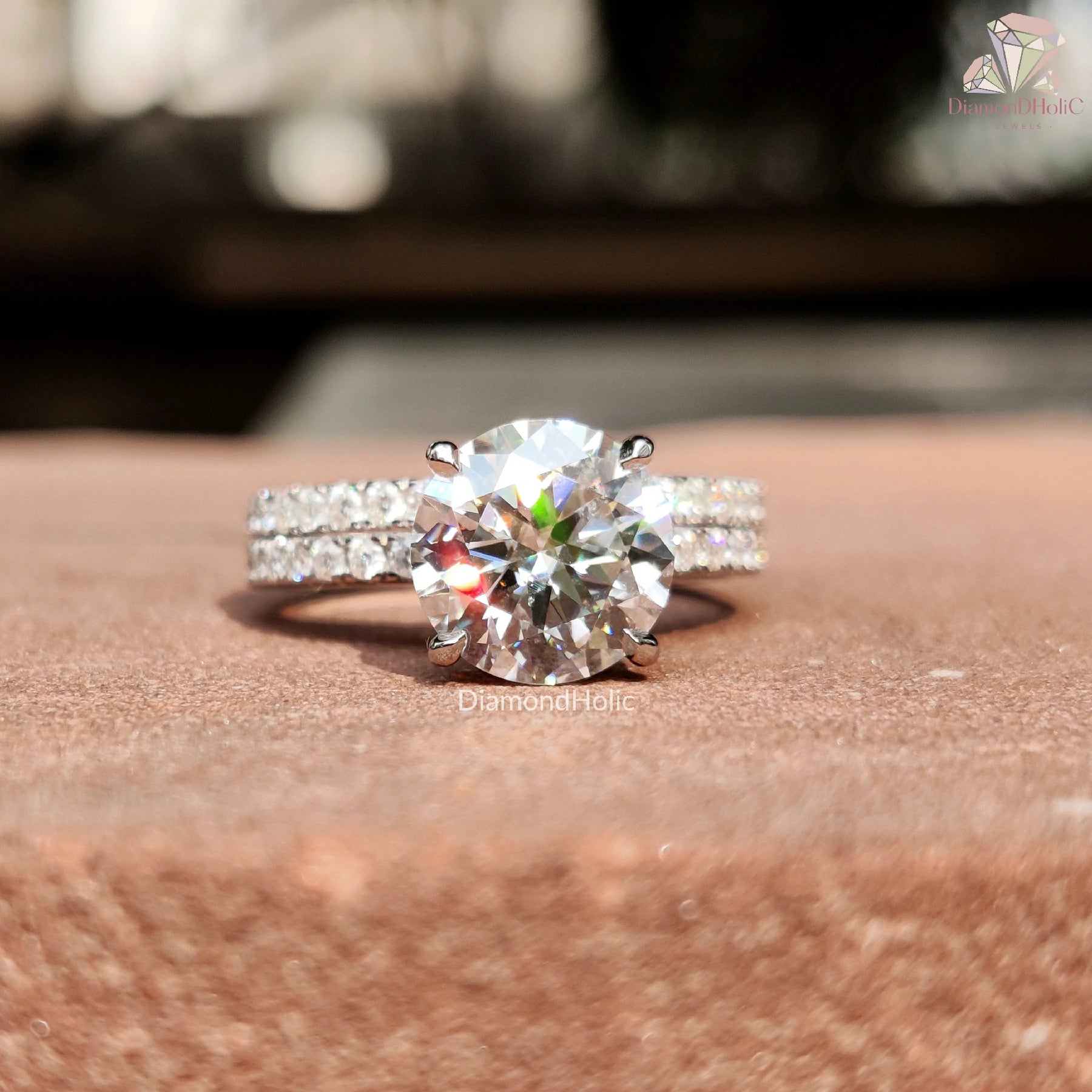 Modern Meets Classic | Moissanite Wedding Set | Unique Bridal Ring