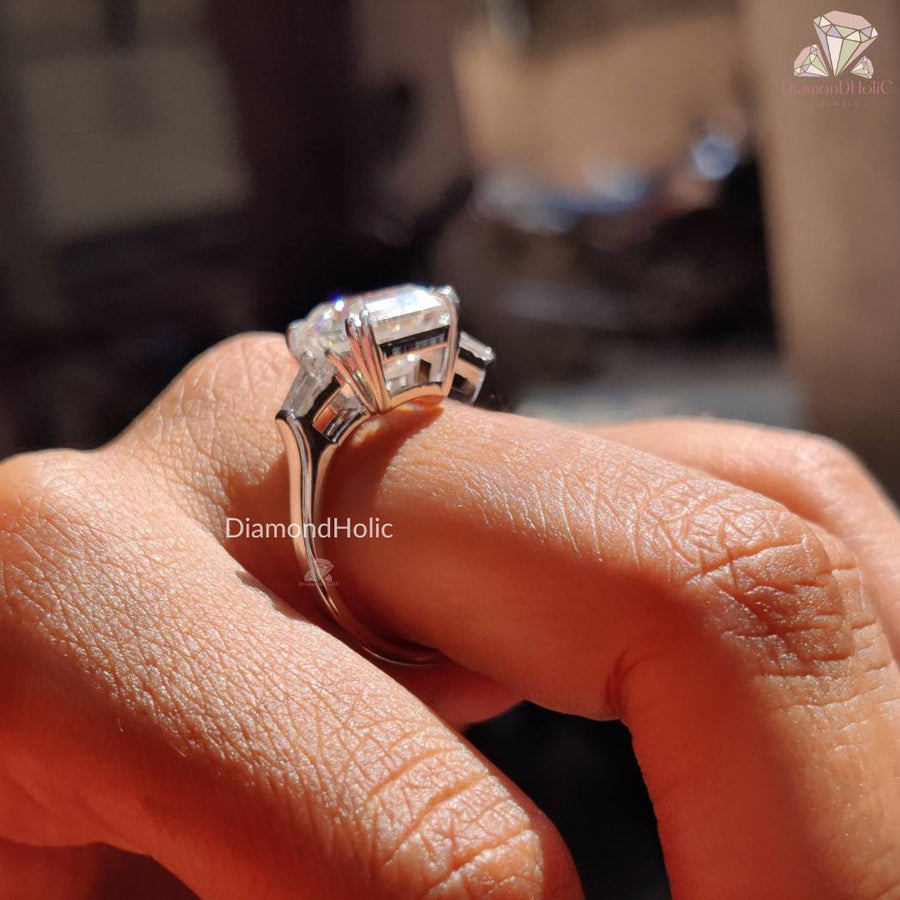 Asscher Cut Wedding Band