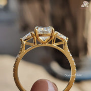 Solitaire Diamond Ring, Vintage Diamond Ring, Classic Diamond Ring, Cushion Cut Engagement Ring,