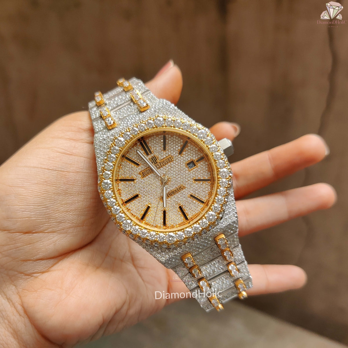 Round Cut Moissanite Watch
