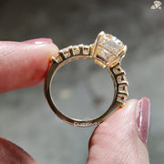 Moissanite Beauty | Hidden Halo Radiance | Cushion Cut Ring