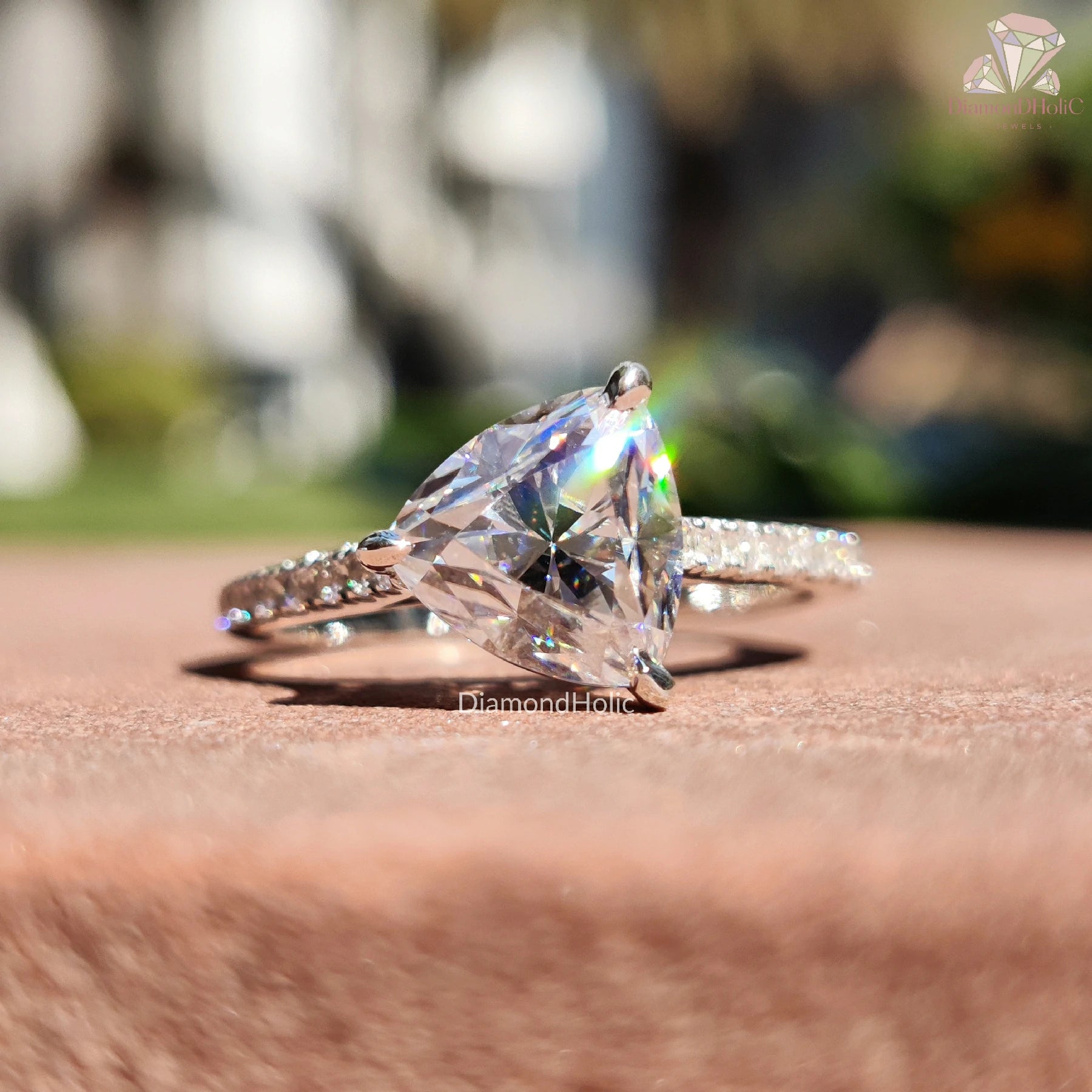 Trillion Cut Moissanite | Sparkling Diamond Ring | Elegant Design