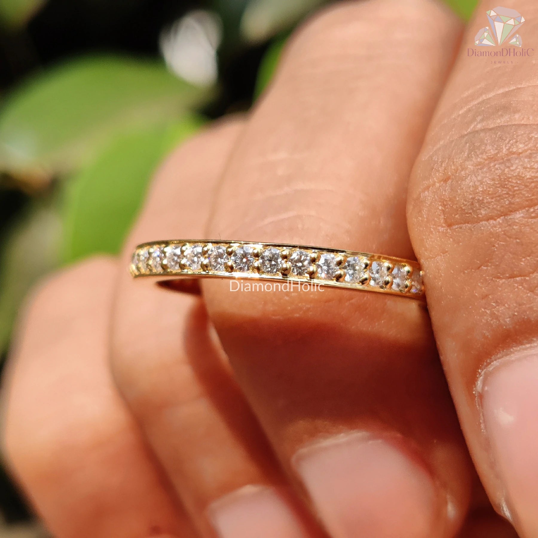 Eternity Band for Her | Round Moissanite Glow | Bridal Diamond Ring