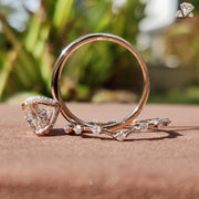 Radiant Cut Engagement Ring | Moissanite Wedding Set | Solitaire Ring