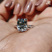 Dazzling Grey Moissanite Ring