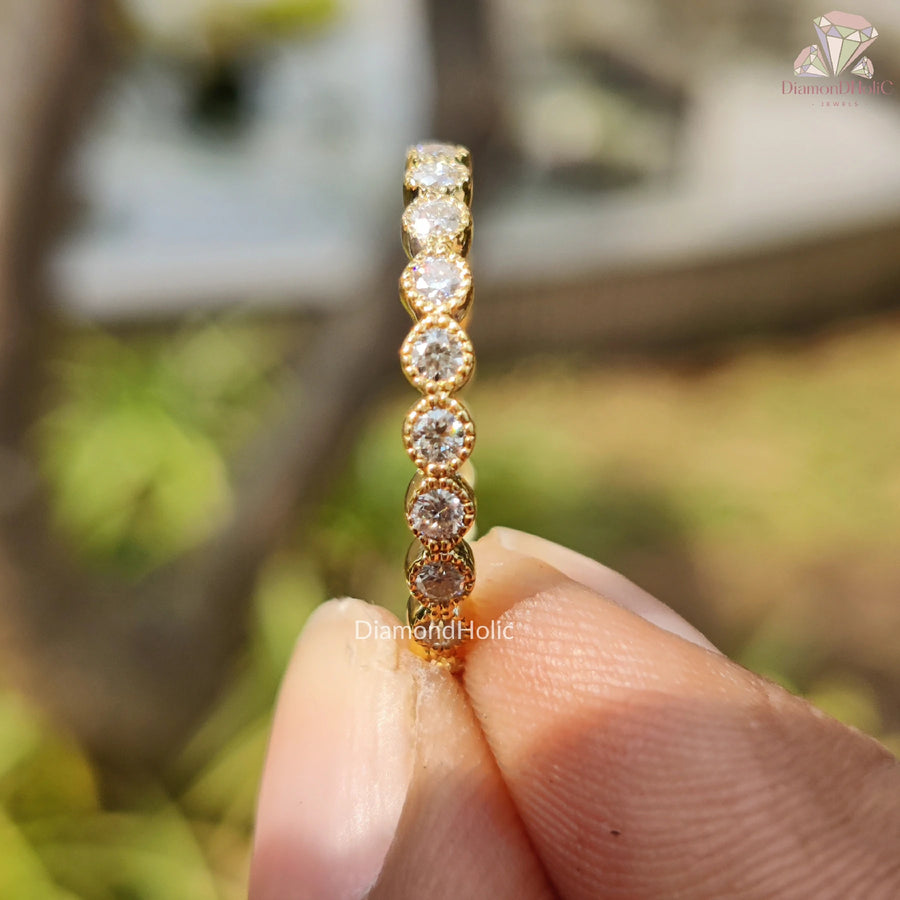Sparkle Without End | Bridal Eternity Band | Moissanite for Her
