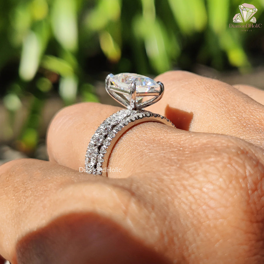 Moissanite Wedding Set | Timeless Elegance | Radiant Cut Diamonds