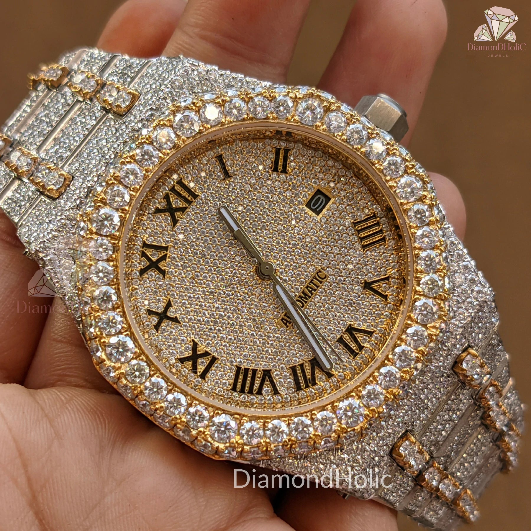 Two Tone Roman Numerals Watch