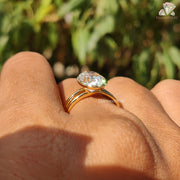 moissanite wedding ring | minimalist engagement ring | non-diamond ring