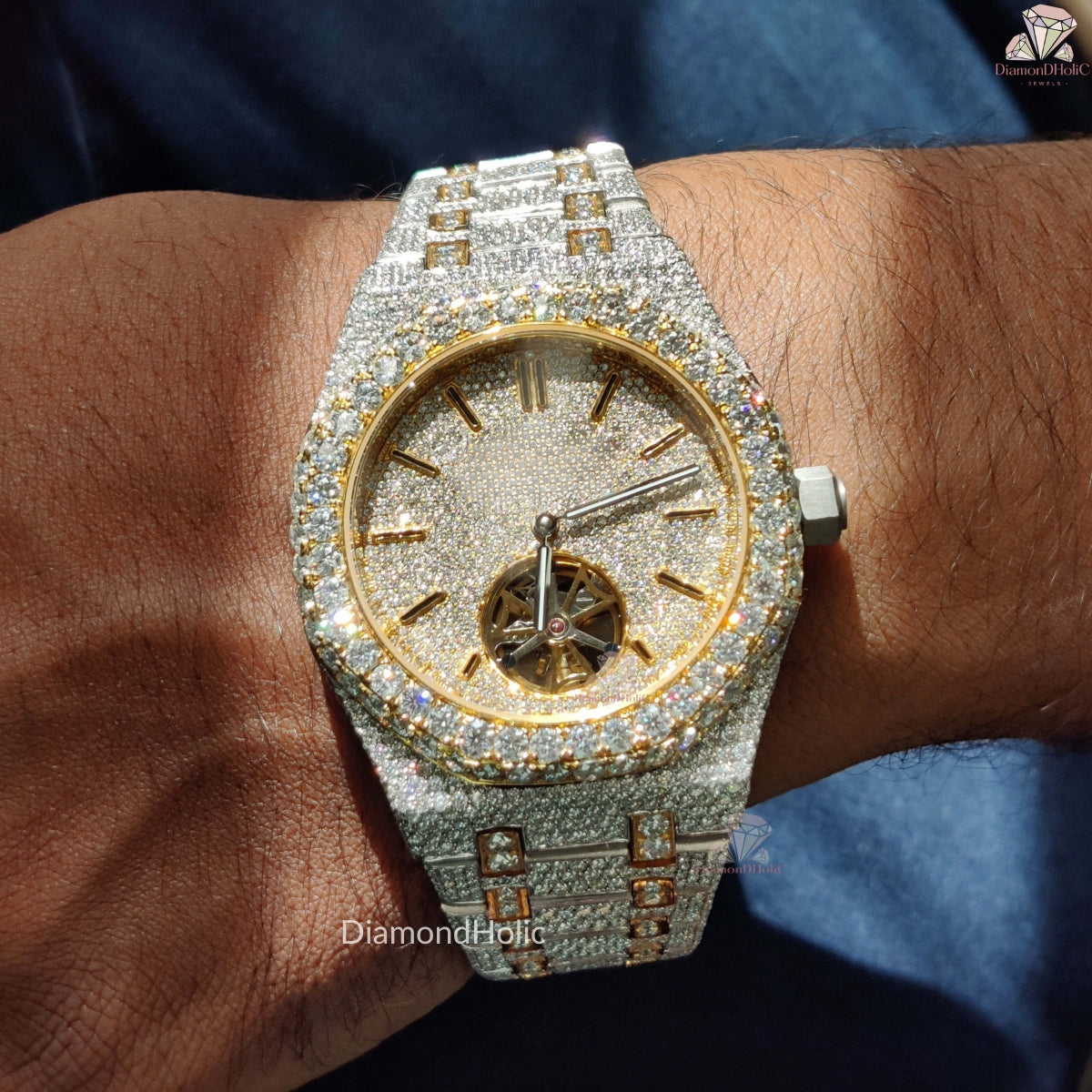 Yellow and White Metal Watch