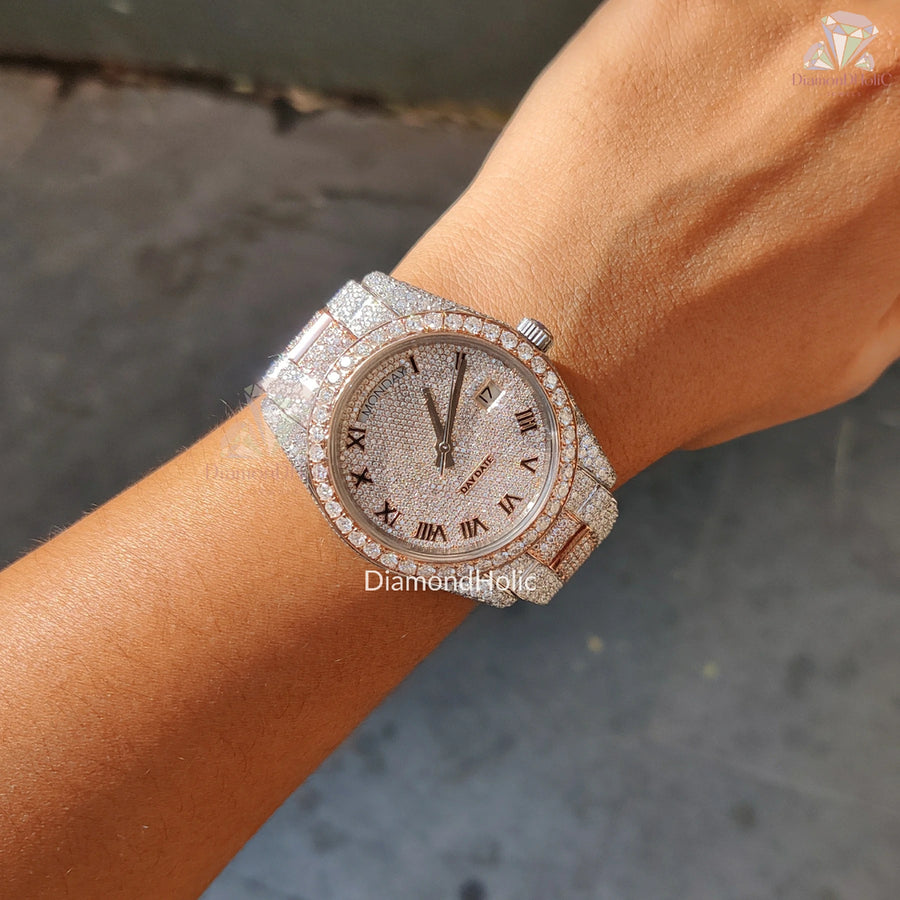 Two Tone Moissanite Watch