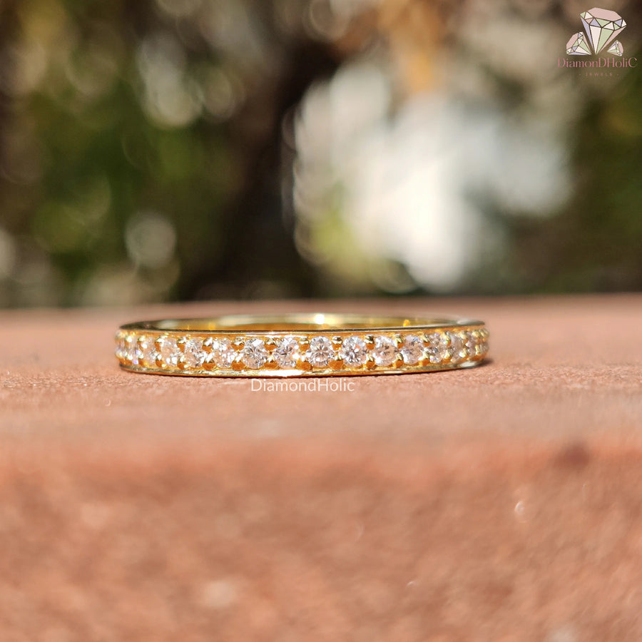 Full Diamond Circle | Round Cut Band | Moissanite For Her