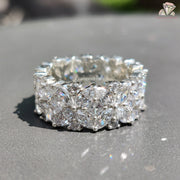 Women’s Moissanite Wedding Band | Handmade Marquise Cut Wedding Ring | Princess Cut Moissanite Band
