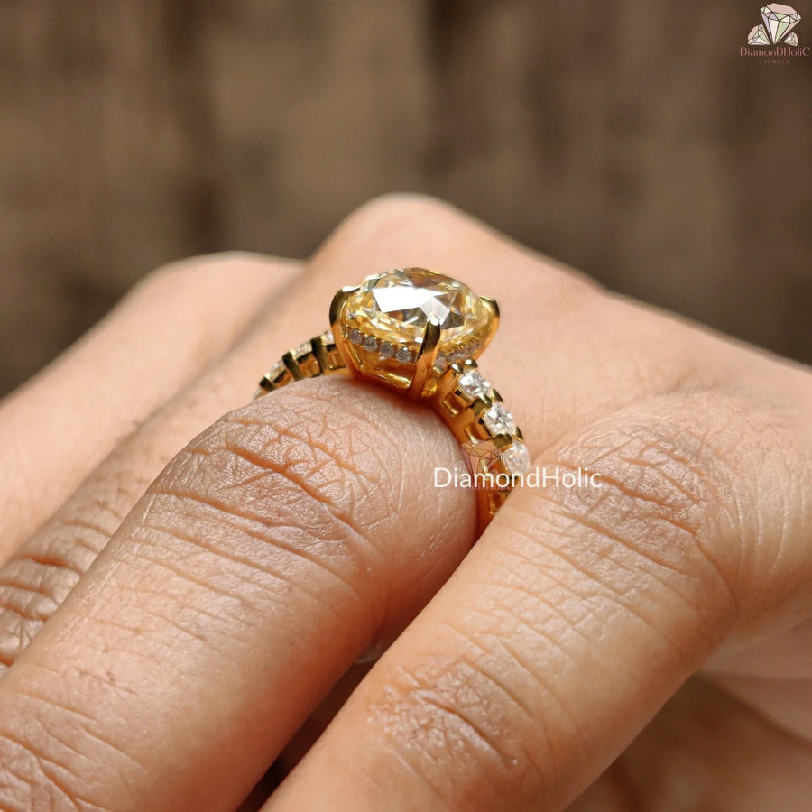 Shine Beyond the Surface | Hidden Halo | Cushion Pave Ring
