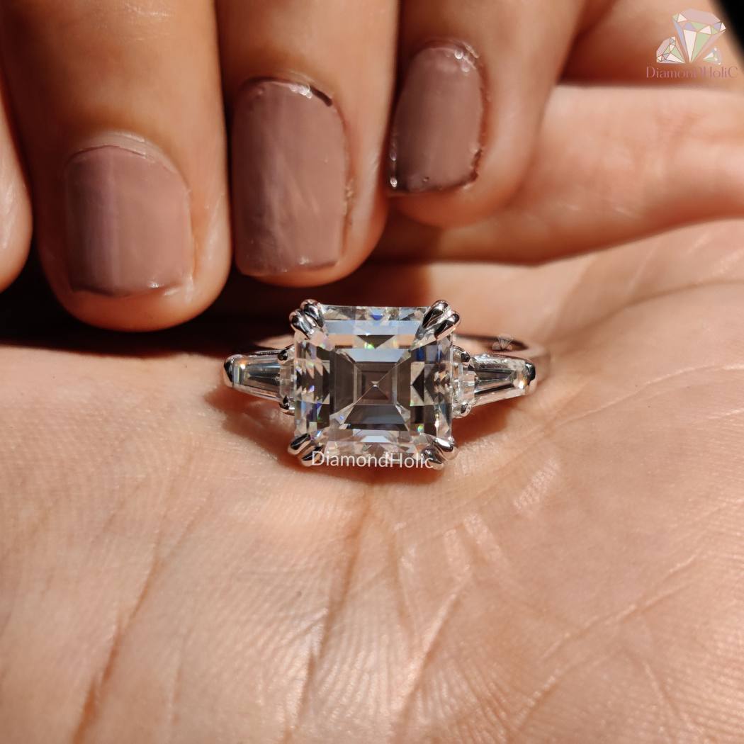 Three Stone Moissanite Ring