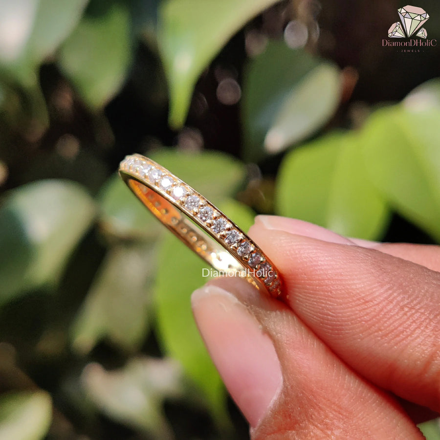 Round Eternity Ring | Moissanite Full Band | Timeless Bridal Style