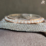 Moissanite Day Date Men’s Watch