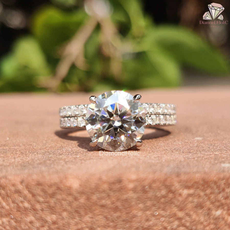 A Ring Set Like No Other | Half Eternity Brilliance | Round Shine