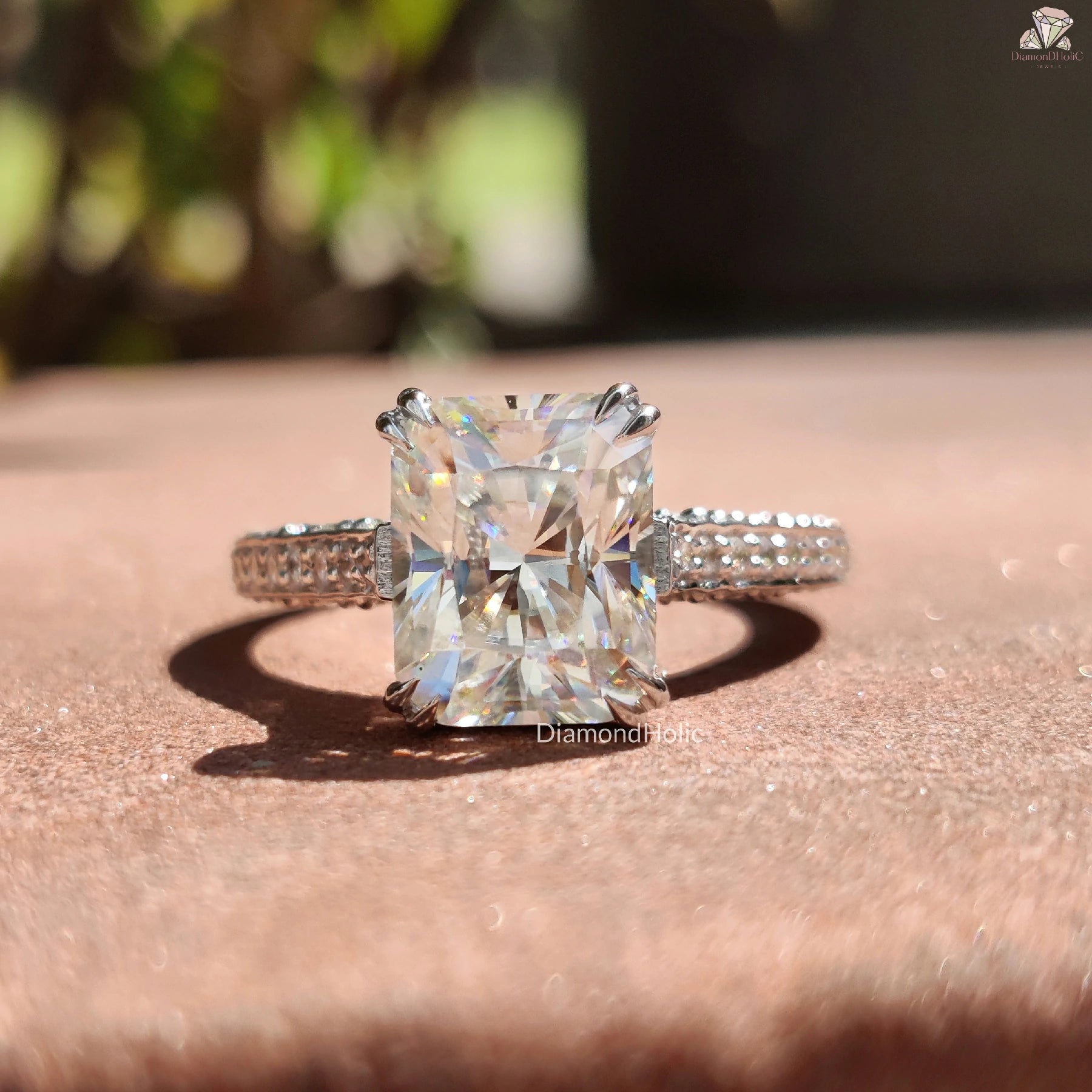 Classic Moissanite Engagement | Radiant Sparkle Ring | Timeless Proposal Band