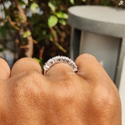 Elegant Moissanite Jewelry | Bridal Baguette Ring | Classic Wedding Gift