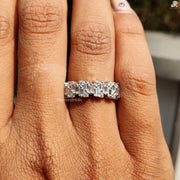 Timeless Wedding Band | Baguette Moissanite Ring | Solid Love Symbol