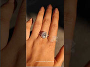 Oval Cut Lab Grown Diamond Halo Engagement Ring – Elegant Gift for Her