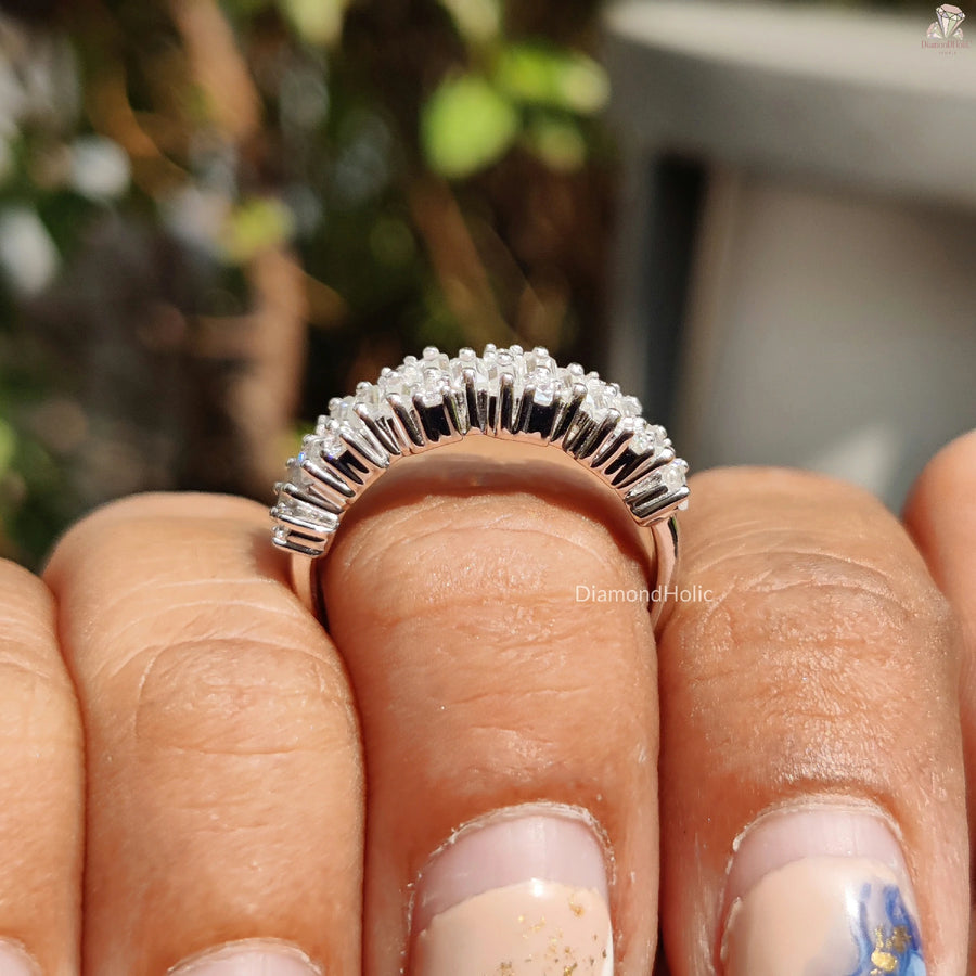 Bridal Baguette Band | Wedding Jewelry for Her | Chic Moissanite Ring