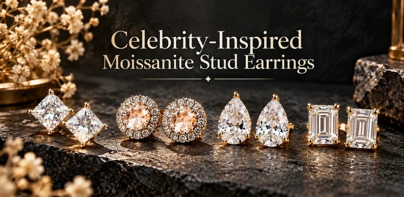 moissanite stud earrings