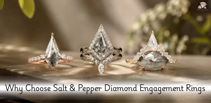Salt and Pepper Diamond Engagement Rings