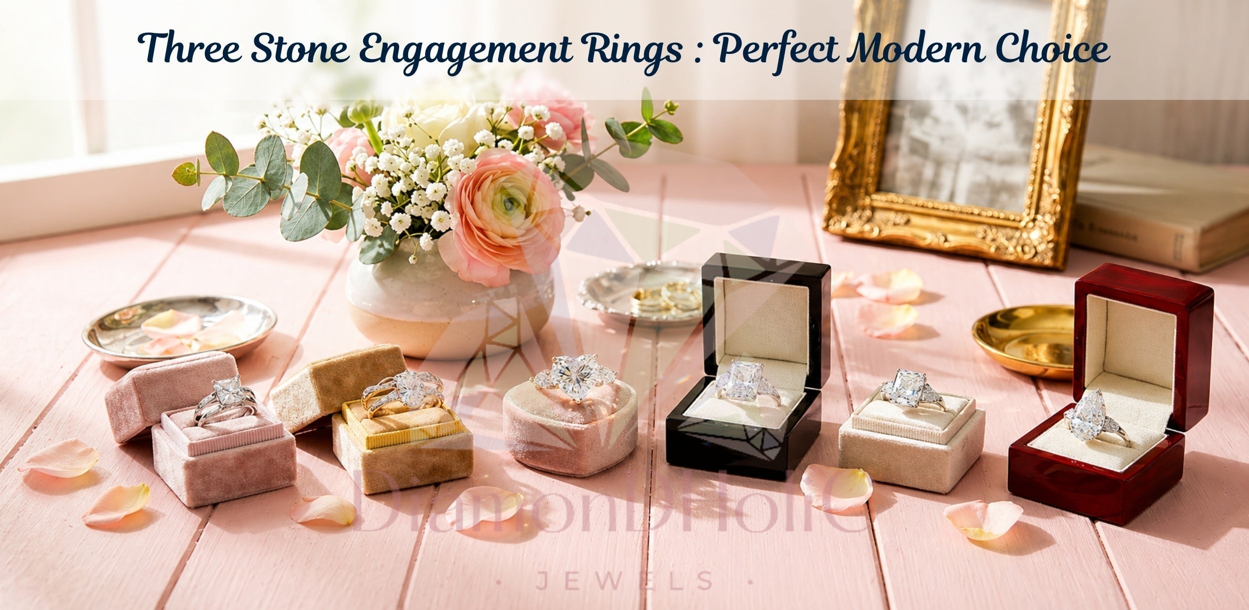 three stone engagement rings: perfect modern choice