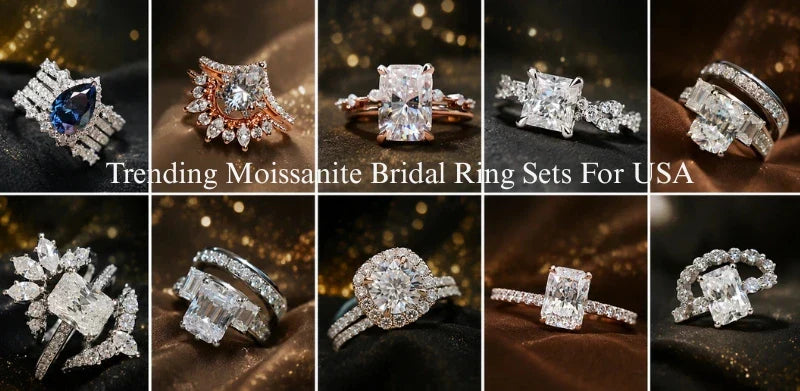 moissanite bridal ring sets
