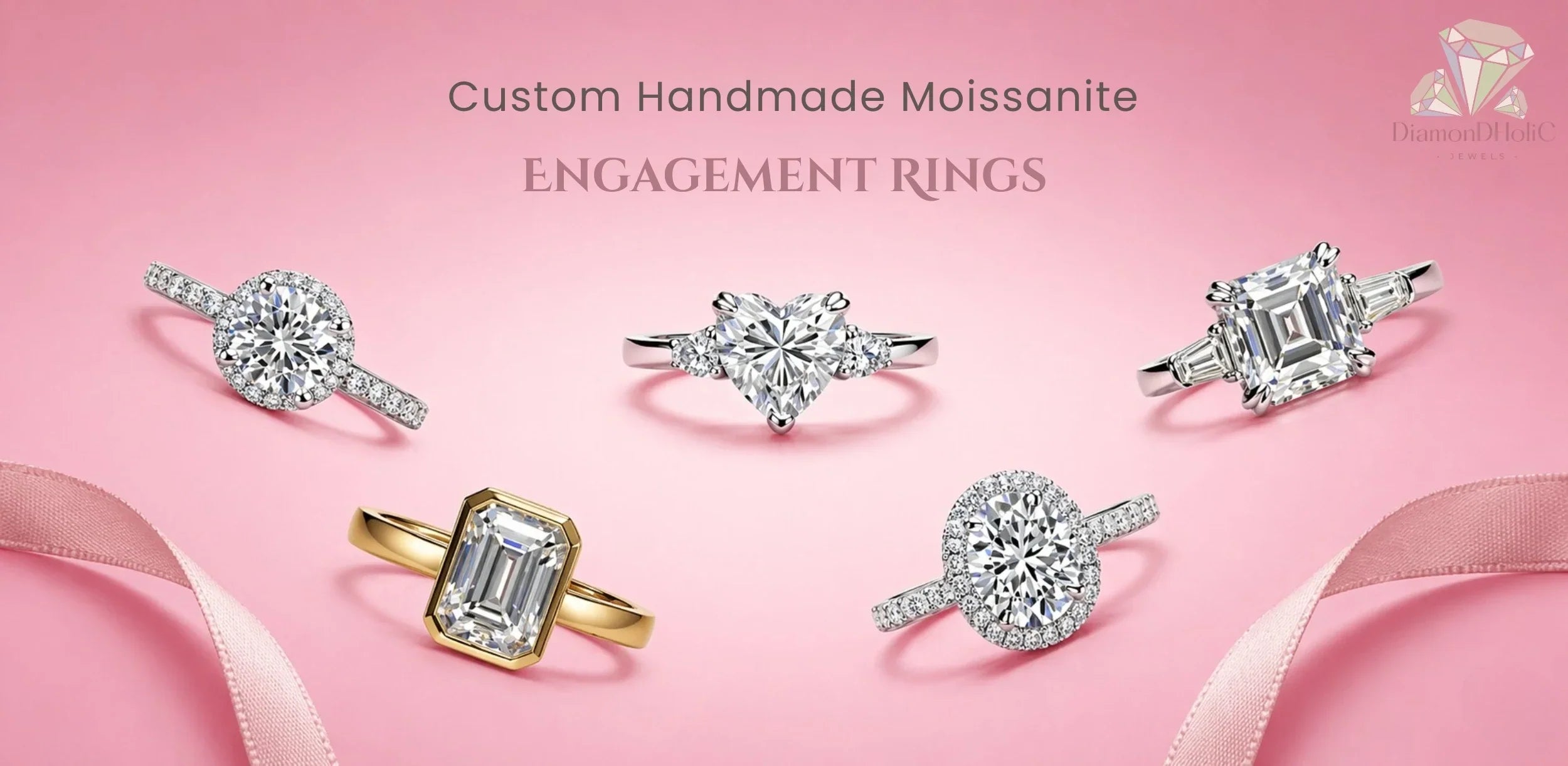 Custom Handmade Moissanite Engagement Ring